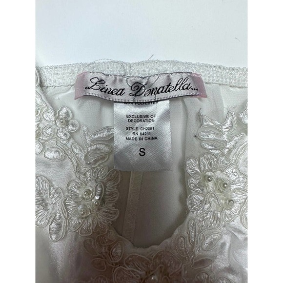 Linea Donatella Sheer Silk White lingerie Size Small - Picture 4 of 10
